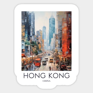 An Impressionist Painting of Hong Kong - China Sticker